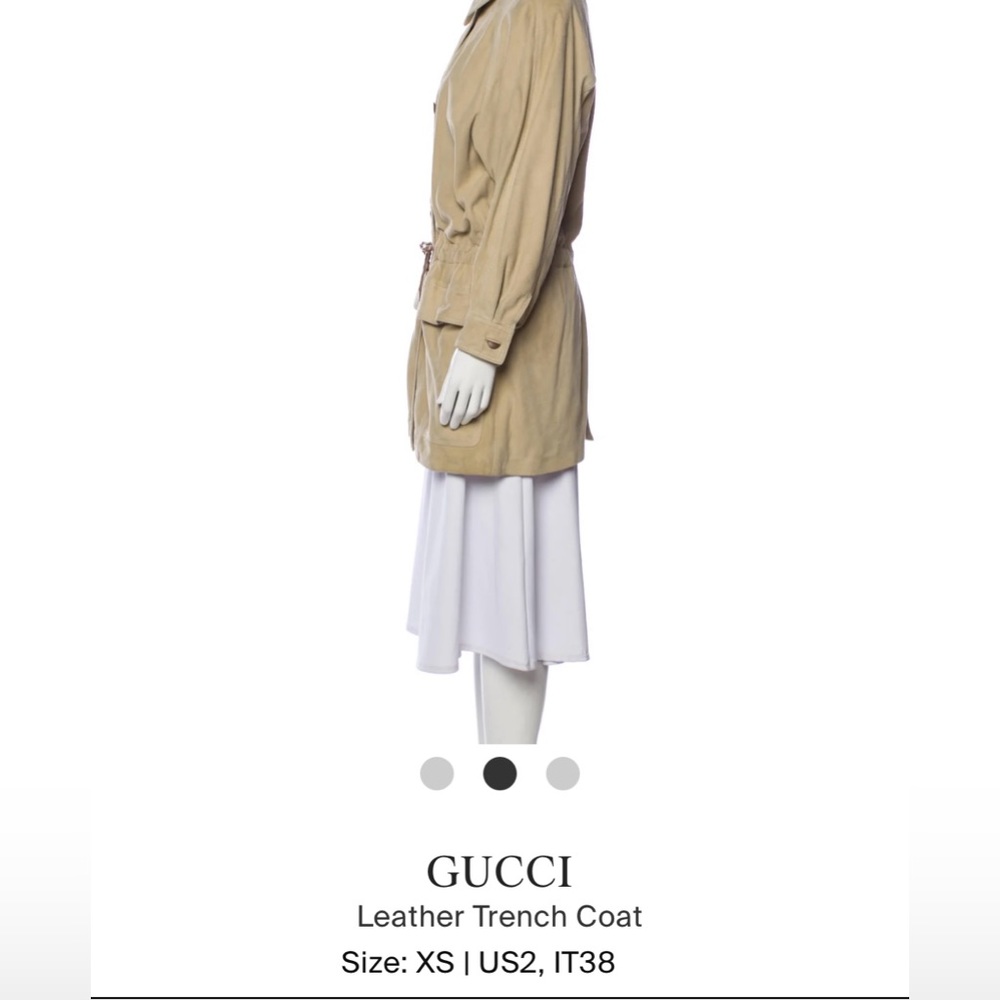 Vintage Gucci trenchcoat 100%  leather good condition